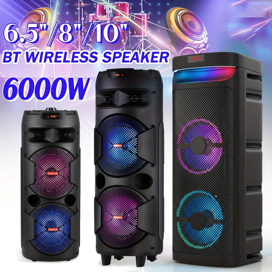 Portable Bluetooth Speaker Party Boombox with Dual Subwoofers, RGB, TWS and Up to 20 Hours Playback
