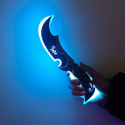 Costume Accessories Rechargeable LED Half Moon Blade Prop, 30cm, with Five Light Color Options