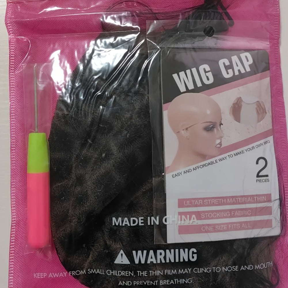 Pre-Sectioned Crochet Wig Cap with 45 to 122 Braided Sections in Natural Black or 613 Color Options