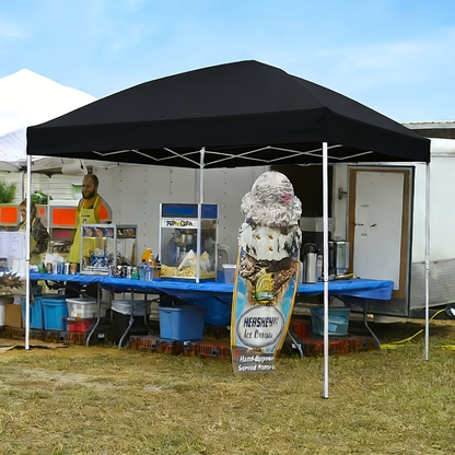 Straight-Leg 10x10ft Pop-Up Canopy Tent with 420D Oxford Top, Three Heights and Eight Colors