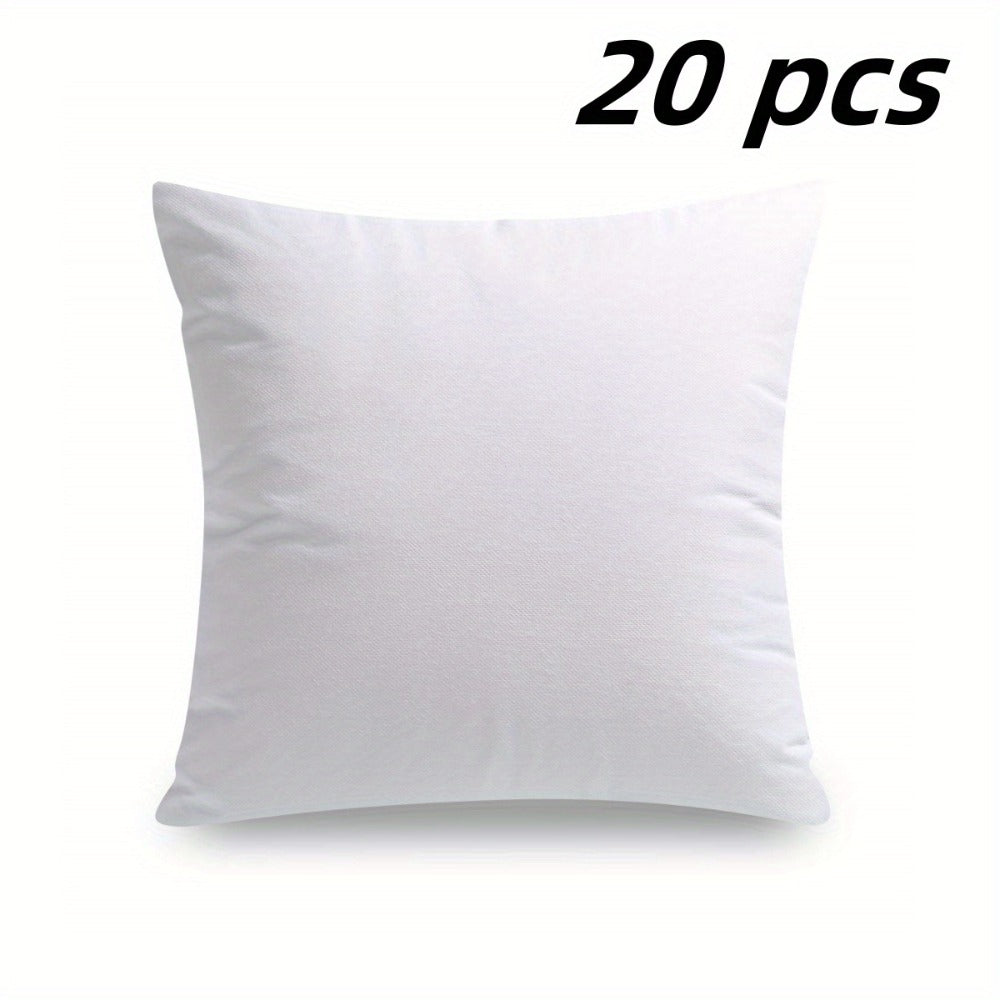White Pillow Inserts in Square or Lumbar Sizes with Single, Three, Five, Sixteen or Twenty-Piece Packs