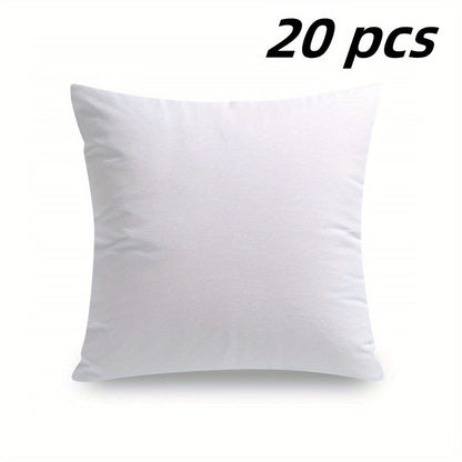 White Pillow Inserts in Square or Lumbar Sizes with Single, Three, Five, Sixteen or Twenty-Piece Packs