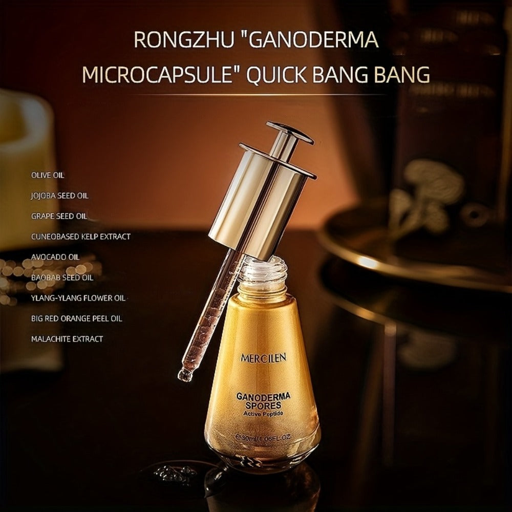 Collagen Peptide Face Oil with Ganoderma Spores & Mushroom Extract — Anti-Aging Firming Brightening Serum Oil for Radiant Youthful Skin All Skin Types