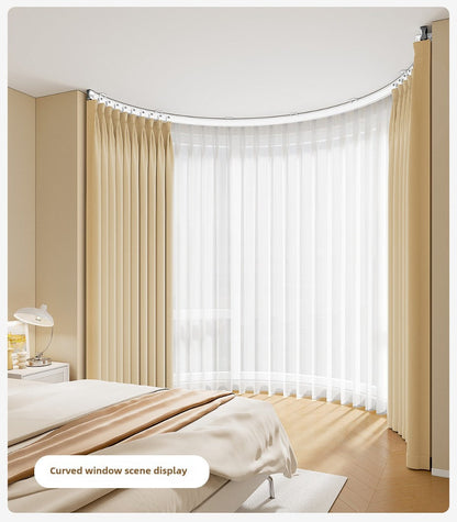 Flexible Curtain Rail Track – Bendable PVC Ceiling Mount Curtain Rod for Bay Window, Bathroom & Home Decor, Trim-to-Fit Monorail Curtain Track System
