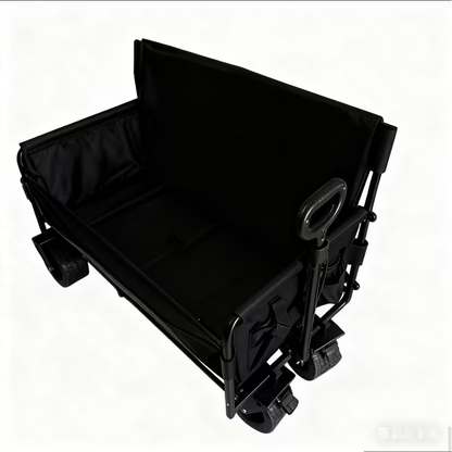 Foldable Utility Wagon Cart 550 lbs – Heavy Duty Collapsible Outdoor Cart with Bench Seat & All-Terrain Wheels