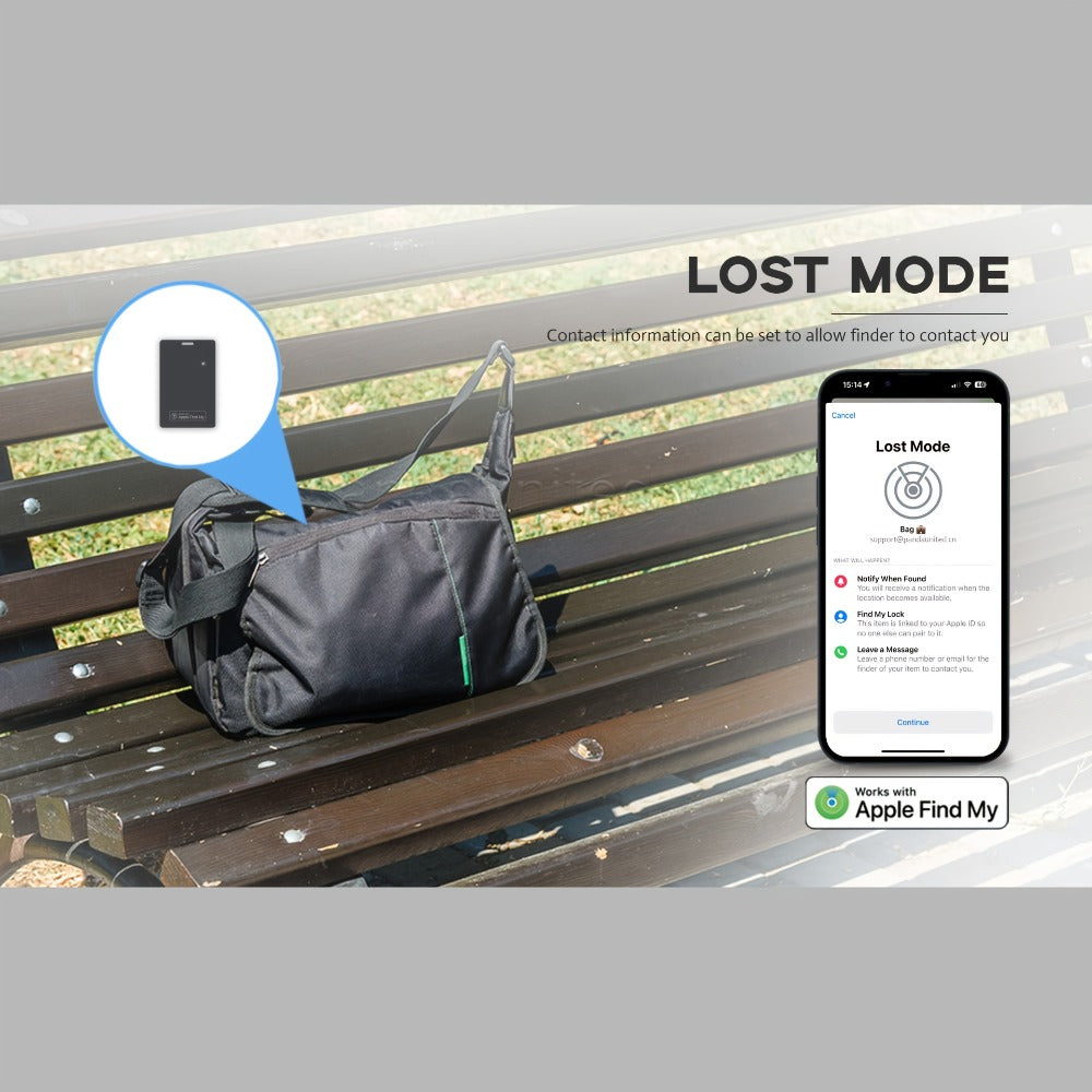 Apple Find My Wallet Tracker Card – Ultra-Thin Rechargeable Bluetooth Tracker | 105dB Alert, Wireless Qi Charging, Left-Behind Alerts & Siri Support