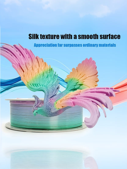 Gryddle PLA Rainbow Filament 1.75mm 0.55LB Color Shift Multicolor Gradient Matte Jelly Crystal Finish Single Extruder FDM Compatible DIY Art Cosplay Gift