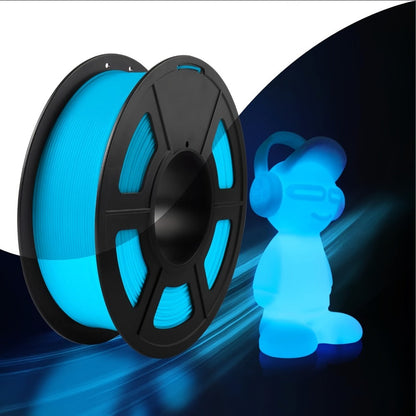3D Printer Filament Glow PLA 1.75mm 200g Spool in Luminous Green or Blue for Light-Reactive Color Effects