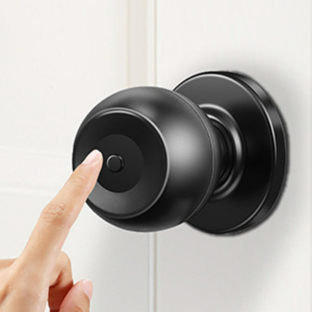 Smart Door Lock Tuya Five-Method Spherical Knob with Fingerprint App IC Card Password and Key