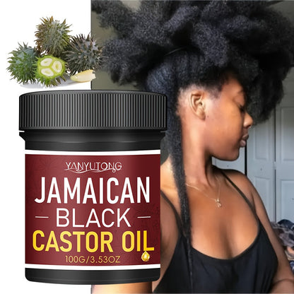 Hair Oil YANYUTONG Jamaican Black Castor 100g Red-Label Jar with Black Screw Lid for Hair and Scalp Application