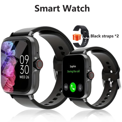 Smartwatch with Bluetooth Calling 1.91" AMOLED HD Touch Screen, Voice Assistant, Music Playback, Built-in Mic & Speaker, Multi-Sport Fitness Tracker – iPhone & Android Compatible