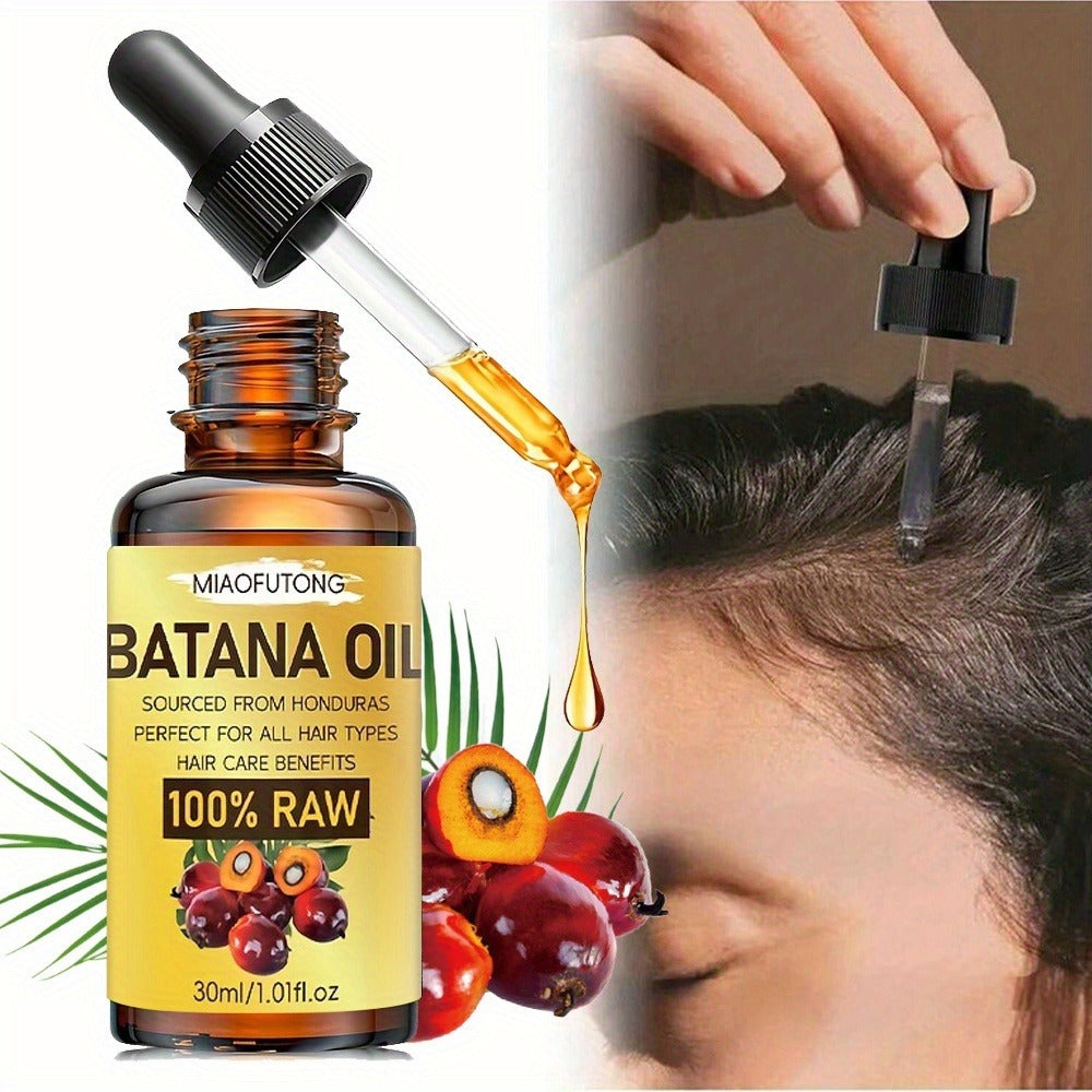 Batana Oil 30ml Cold-Pressed — Multi-Use Hair Growth & Scalp Strengthening Oil for Hair, Eyelashes & Eyebrows | Repairs Damage, Soothes Dry Scalp & Adds Shine | All Hair Types Unisex