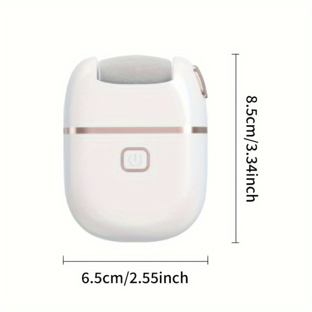 Rechargeable Electric Foot File with Two or Three Roller Heads in White Standard or Pink Upgraded Checkout