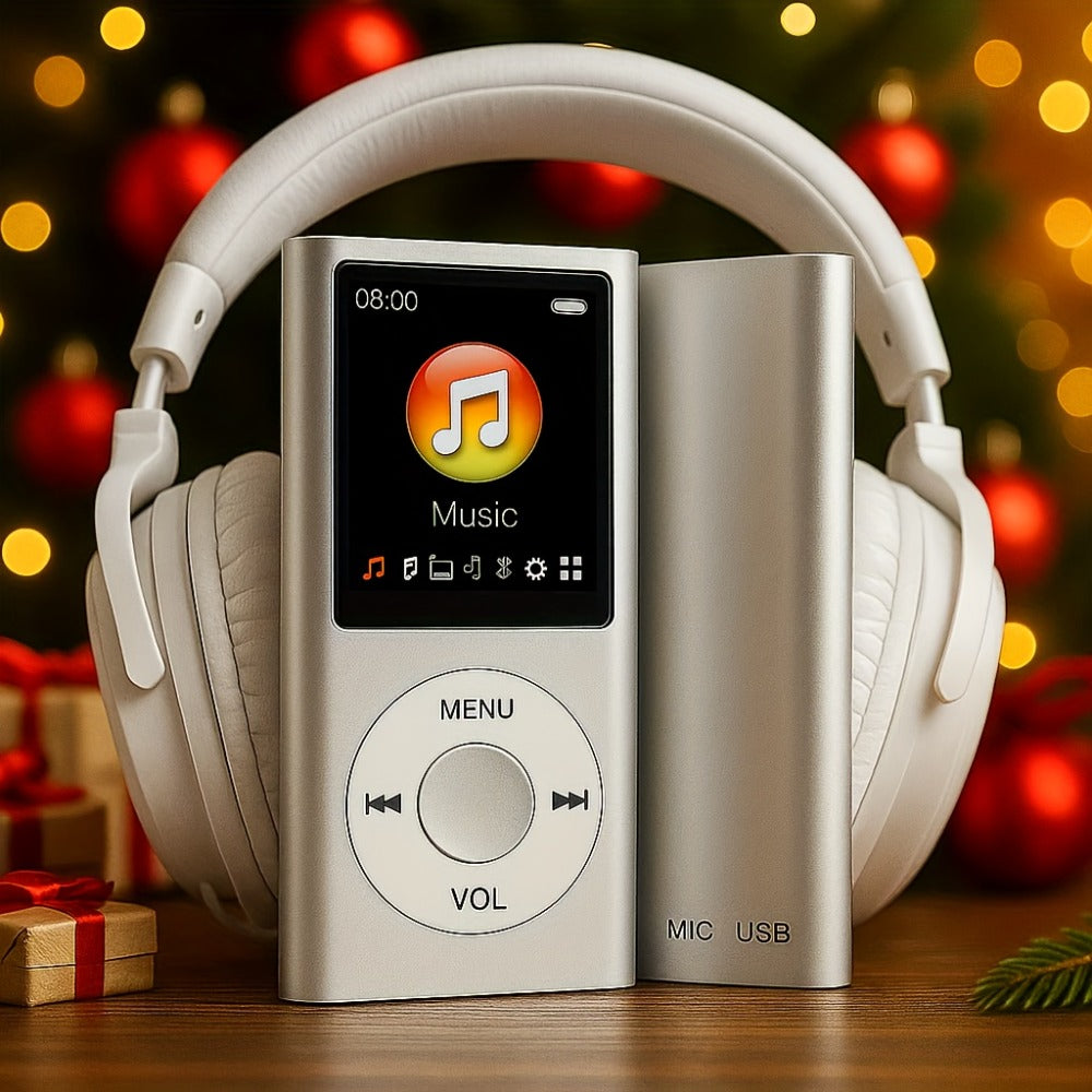Portable MP3 MP4 Player with 128GB Expandable Storage, Lossless Audio FLAC MP3 WMA APE, Video Playback, E-Book Reader, LCD Screen, Alloy Body, Ideal for Music Travel Offline Listening