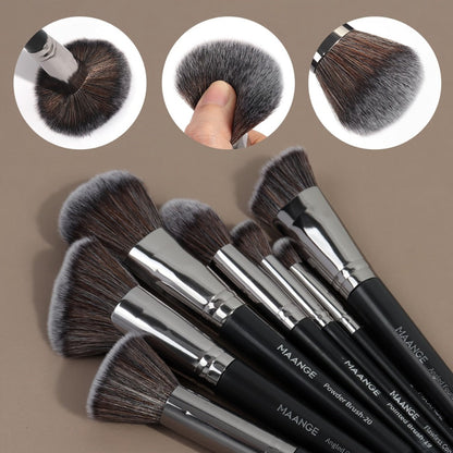 Makeup Brush Set, 25-Piece Synthetic Bristle and ABS Handle Collection with Face-Eye Brush Shapes and Gift Box