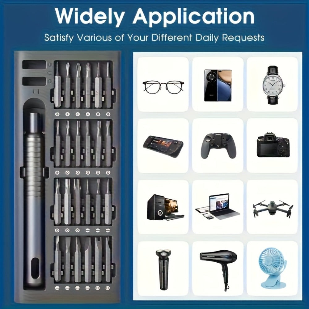 25-Piece Precision Screwdriver Set with Phillips and Slotted Bits, Magnetic Driver and Compact Storage Case