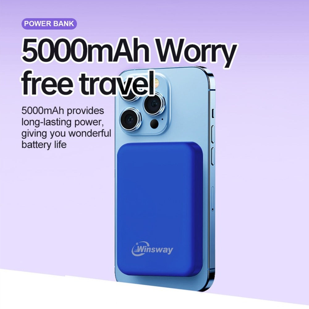 Magnetic Power Bank 5000mAh Mini Wireless Charging PD & QC 3.0 Fast Charge Colorful Portable Charger for iPhone 17 16 15 14 13 MagSafe Compatible