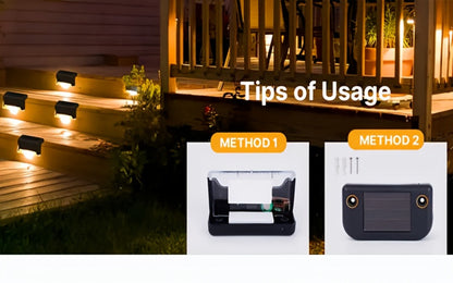 Solar Powered LED Deck Lights – Auto On/Off Outdoor Step Lights for Stairs, Fence, Pathway & Patio, 12-Hour Continuous Lighting, Weatherproof Solar Stair Lights for Garden, Yard & Commercial Use
