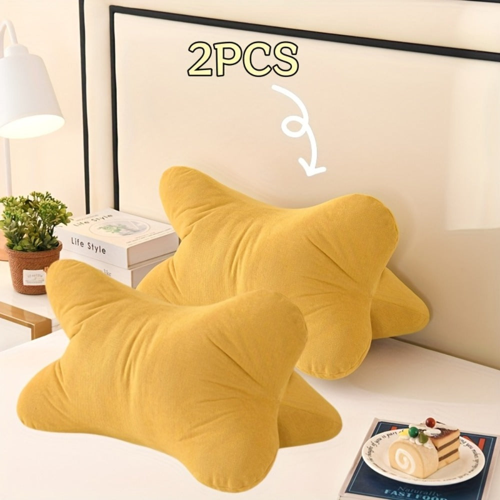 Triangular Lumbar Support Pillow Chenille, Breathable Back Cushion with Hidden Zipper for Office Chair Sofa Bed
