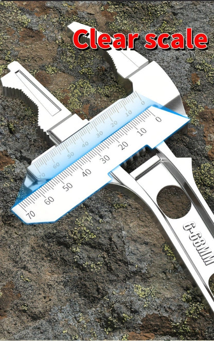 Adjustable Double-Ended Bathroom Wrench for Sink, Faucet and Pipe Work in Black or Silver Finish