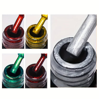 Three-Color Metallic Nail Polish Sets in Elegant, Popular, Summer or Christmas Shade Collections
