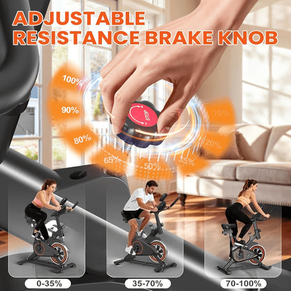 Indoor Spinning Exercise Bike – Ultra-Quiet Home Cycle