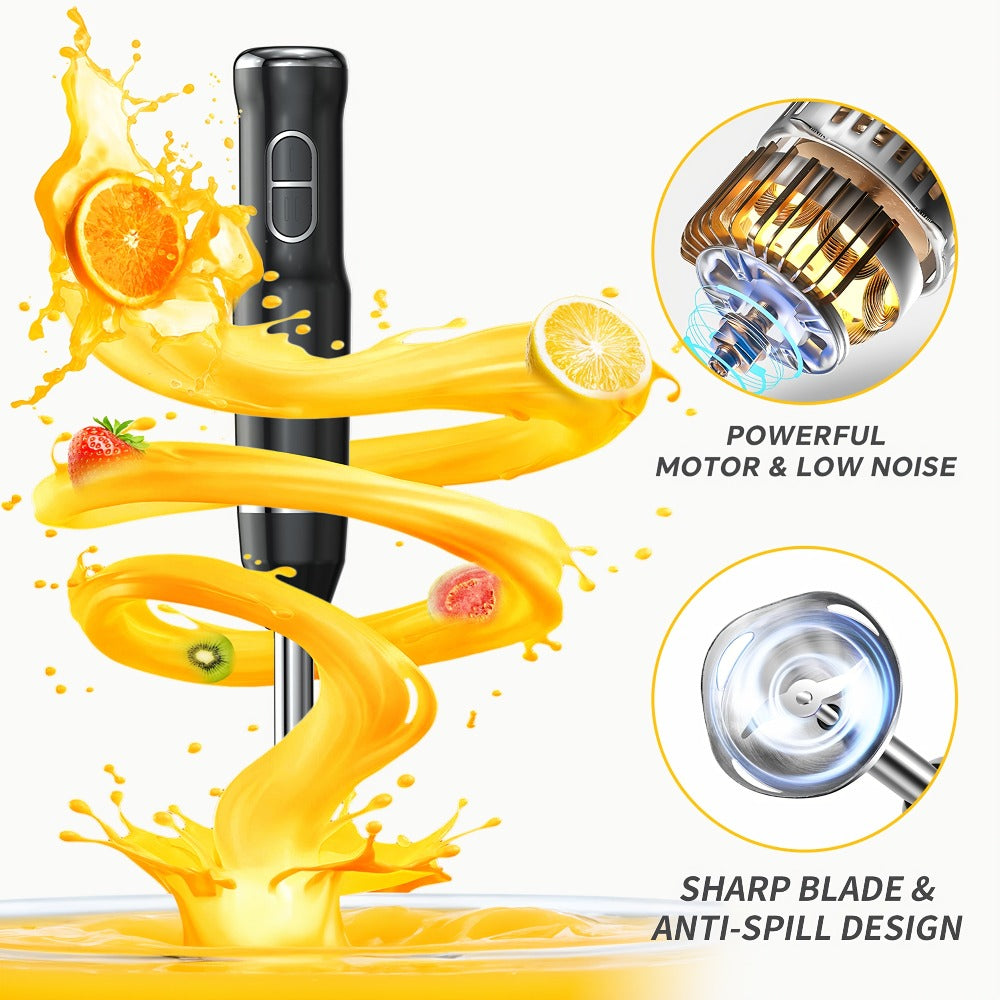 Corded Immersion Blender with Stainless-Steel-Look Blending Head, Two Controls and 38cm Height