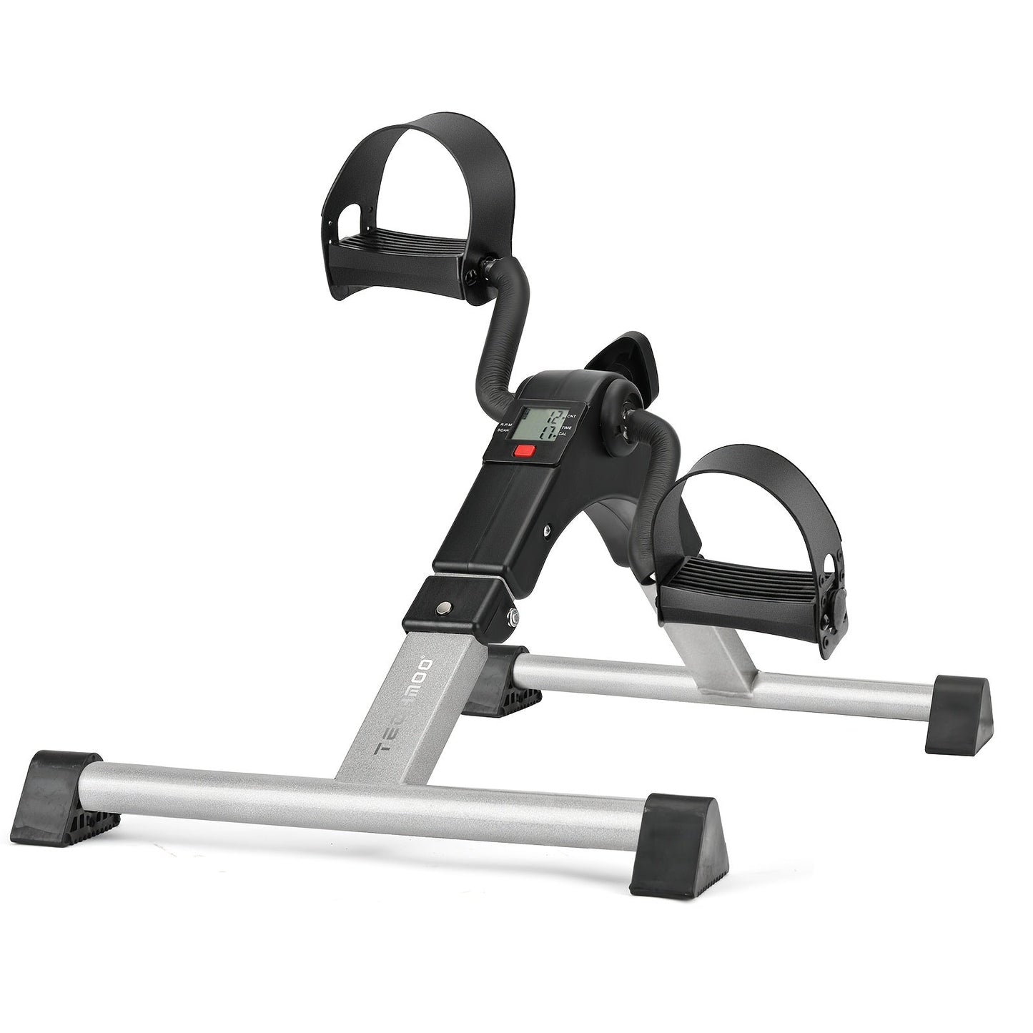 Portable Elliptical Trainer Mini Exercise Bike Under Desk Pedal Exerciser LCD Display 8 Resistance Levels Silent 350lb Capacity Arm Leg Training for Home Office Seniors