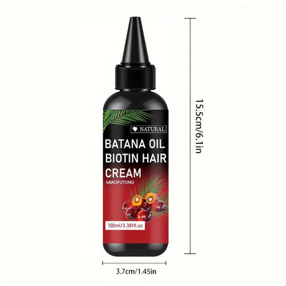 Hair Oil Batana 100ml Red-Label Pump Bottle with Rosemary Extract and Biotin for Root-to-Tip Application