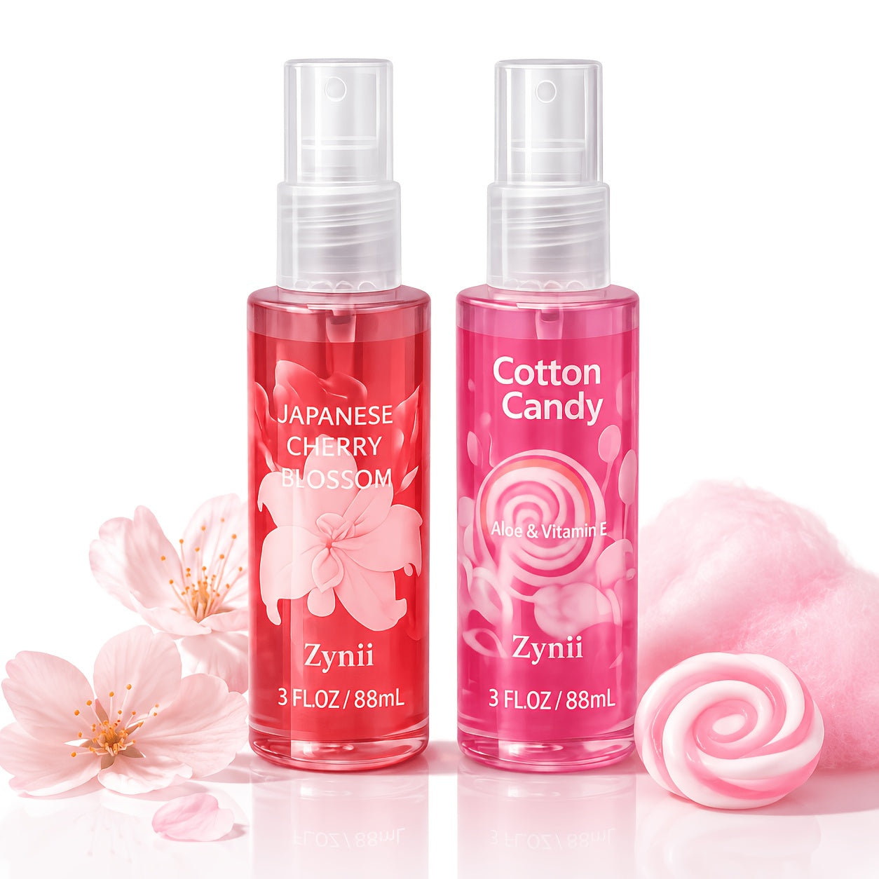 Fragrance Body Mist for Women, Floral, Fruity, Musk & Vanilla Body Spray with Aloe & Vitamin E, 3-8 fl oz