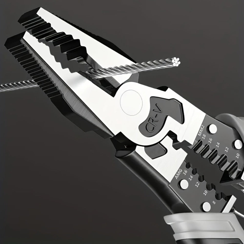 Three-Piece Pliers Set with 8- and 9-Inch Diagonal Cutting, Long-Nose and Combination Wire-Working Tools