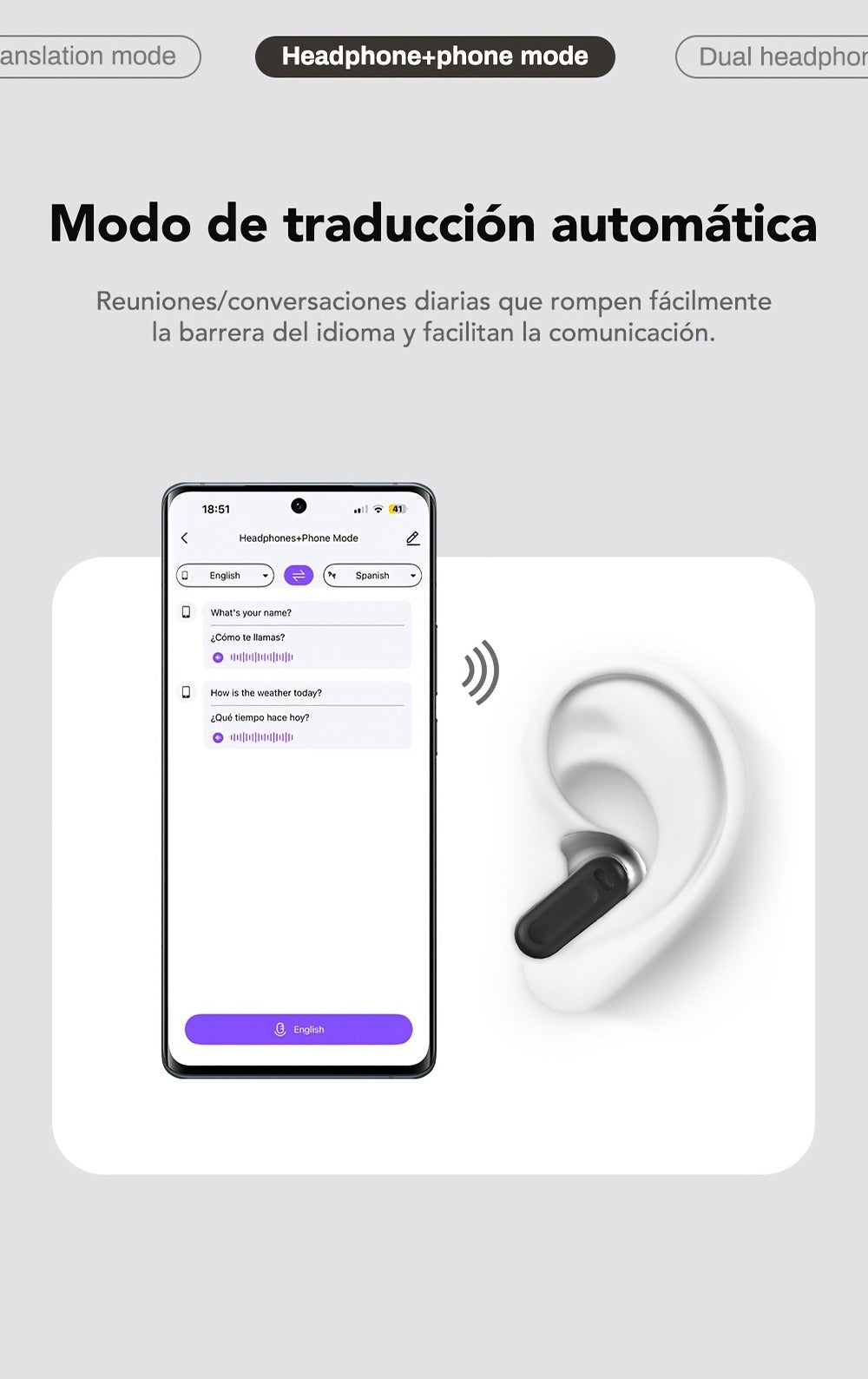 AI Translation Earbuds with Color Touchscreen Charging Case in Black or White and Five Bundle Options