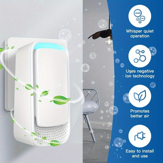 Plug-In Air Purifier Ionic – Filterless & Silent Odor Neutralizer for Home, Pets, Office & Gym, Compact 24/7 Fresh Air, Zero Maintenance, Space-Saving Design, Ideal Gift (2 or 6 Pack)