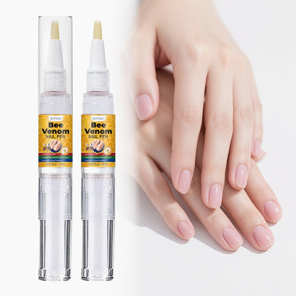 Toenail Repair Pen with Bee Venom – Extra Strength Nail Hardener & Brightener, Nourishing Formula, Fast-Acting Treatment for Brittle Discolored Nails, Women & Men