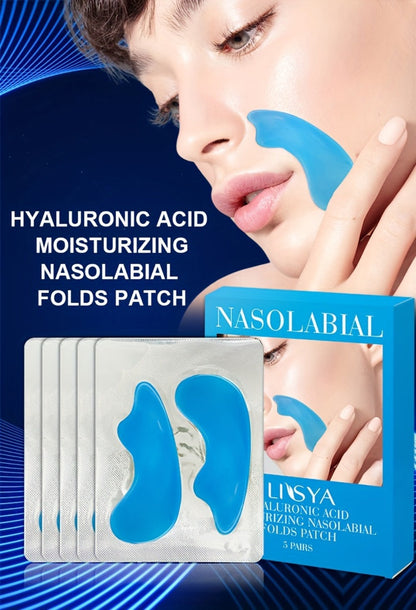 Nasolabial Fold Patches 3 Boxes - Hyaluronic Acid & Collagen Laugh Line Sticker, Lifting Tightening Anti-Wrinkle Nose Line Patch, Skin Elasticity Daily Skincare for Women