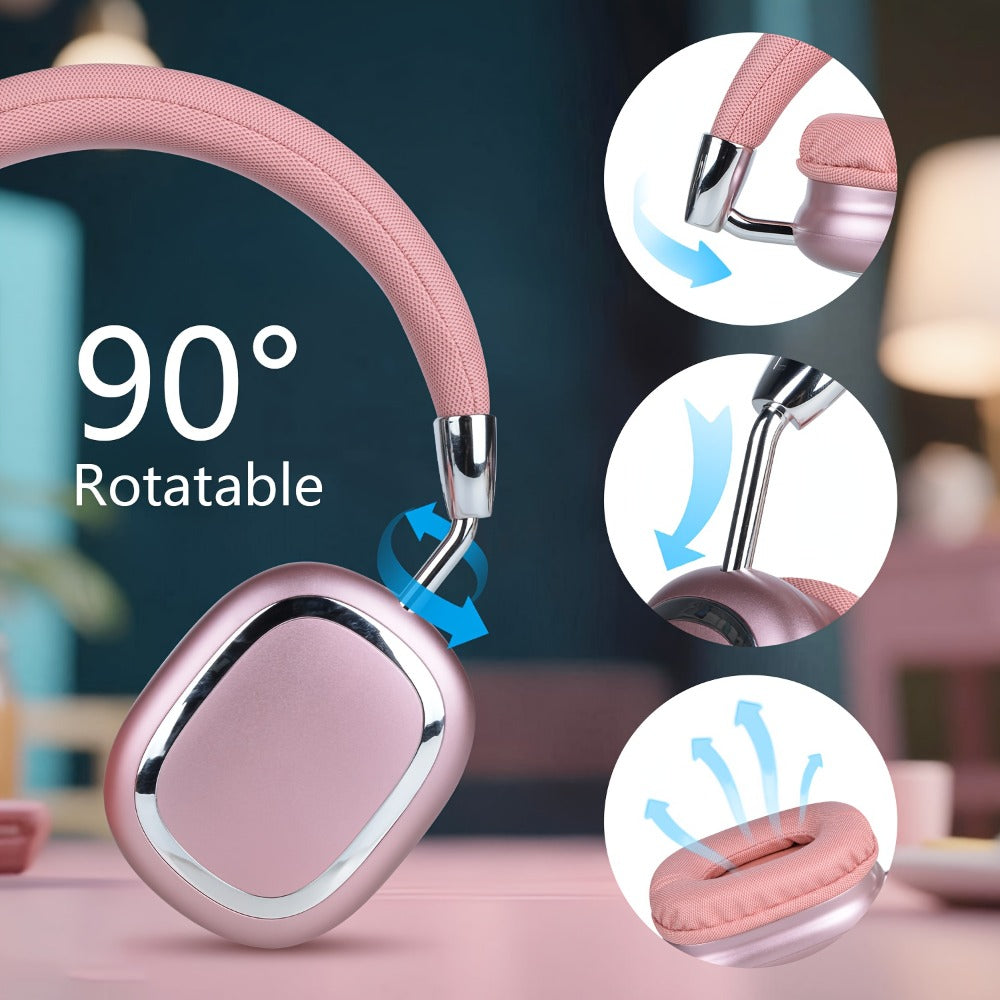 B35 Over-Ear Headphones with Bluetooth 5.3, 40mm Drivers, 90-Degree Rotating Earcups and Five Color or Storage Sets