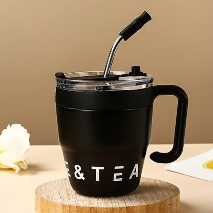 Insulated Stainless Steel Tumbler with Straw & Lid - 16oz Double Wall Vacuum BPA-Free Travel Mug for Hot & Cold Drinks