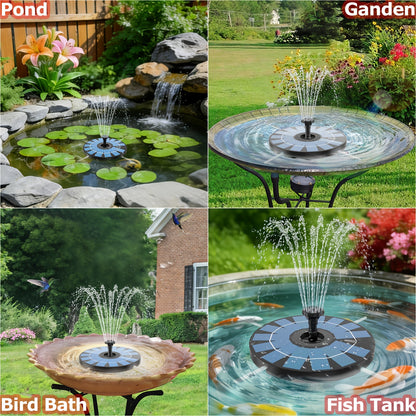 Garden Fountain Solar Powered with Support Rod – Bird Attractor