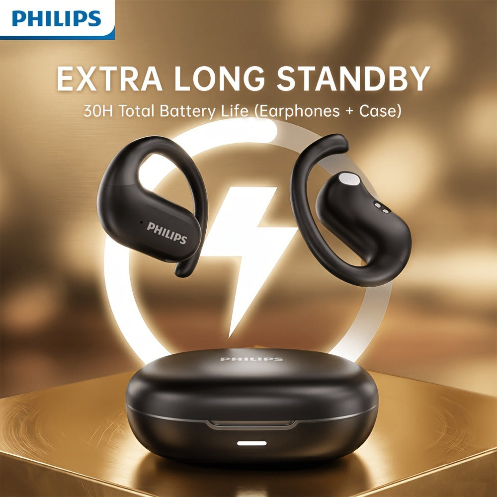 Philips TAT2739 Open-Ear Wireless Headphones AI Call Noise Reduction 360 Spatial Sound Hi-Fi Type-C Charging 30H Battery Ergonomic Design White Black Blue