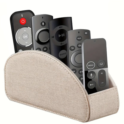 Faux Leather Desktop Organizer 5 Compartments – Multifunctional Remote Control Holder Caddy, Pen Holder Storage Box for Remote Controls, Pens, Eyeglasses, Makeup Brushes & Office Stationery, 10 Styles