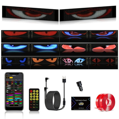 Devil Eye LED Headlight Panels 2 Pack Flexible RGB Matrix App & Remote Control - USB 5V for an Everyday Personal Care Routine