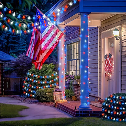 Crystal Ball String Lights 100 LED 39ft, Solar Bubble Ball Fairy Lights with 8 Lighting Modes — Outdoor Waterproof Decor for Christmas, Halloween, July 4th & Patio | Multi-Color Options