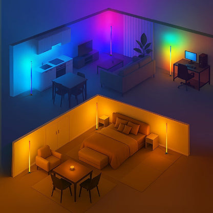 Smart LED Floor Lamp Modern Minimalist for an Everyday Personal Care Routine, with the Listed Configuration