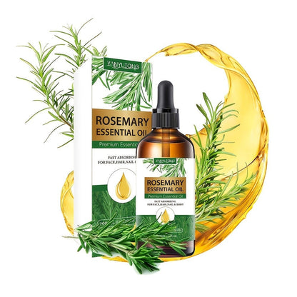 Rosemary Essential Oil Set with Three 100mL Amber Dropper Bottles for Home Fragrance and DIY Scent Projects