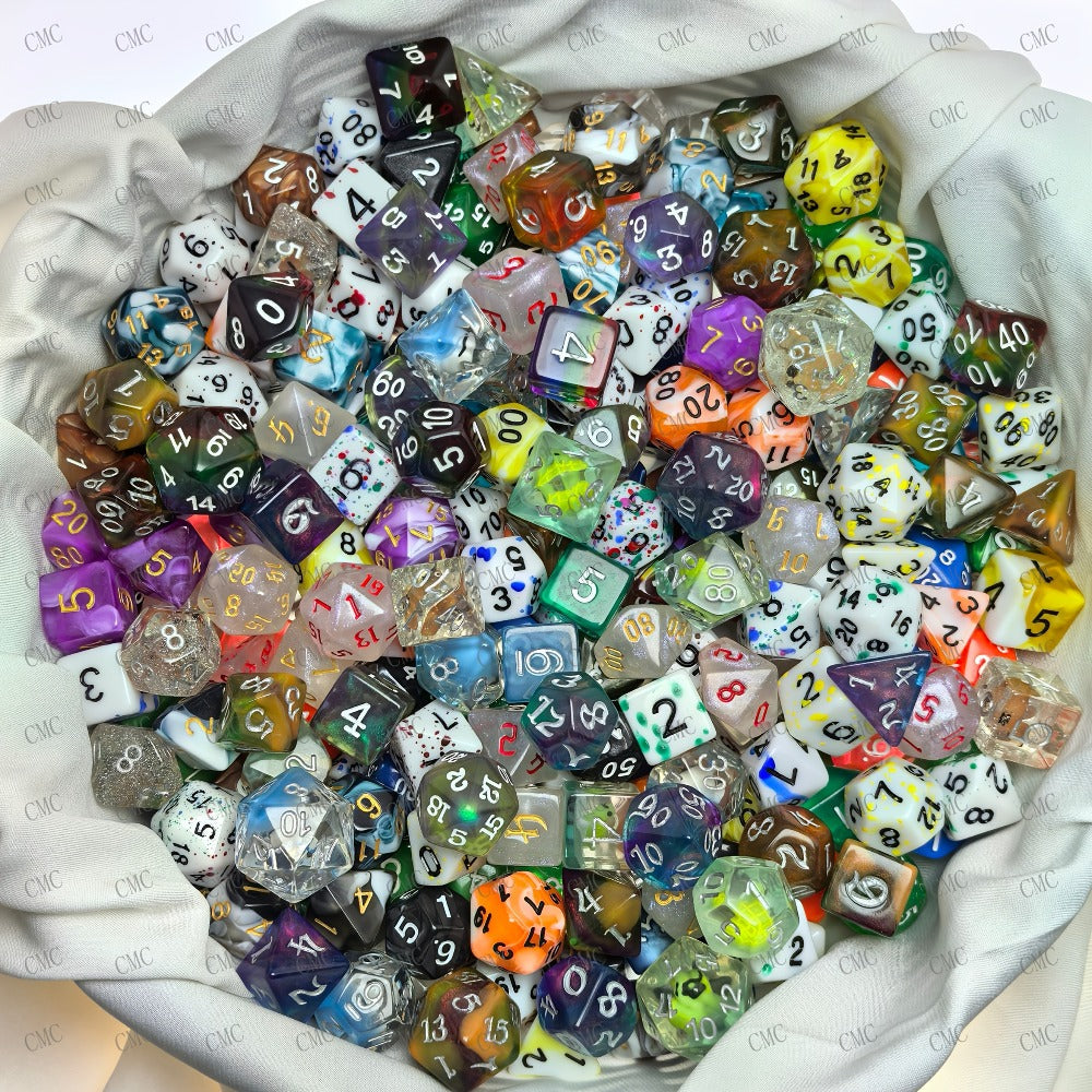 DnD Polyhedral Dice Bulk Set 2.2 LB ~135pcs – Random Mixed D4 D6 D8 D10 D12 D20 Assorted Acrylic Dice for Dungeons & Dragons Pathfinder RPG Tabletop Games Gamer Gift