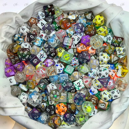 DnD Polyhedral Dice Bulk Set 2.2 LB ~135pcs – Random Mixed D4 D6 D8 D10 D12 D20 Assorted Acrylic Dice for Dungeons & Dragons Pathfinder RPG Tabletop Games Gamer Gift