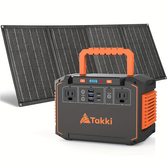 Portable Solar Generator Power Station 350W – 88.8Wh / 111Wh / 240Wh LiFePO4 Battery with AC DC USB Ports for Camping, RV, Emergency & Home Backup
