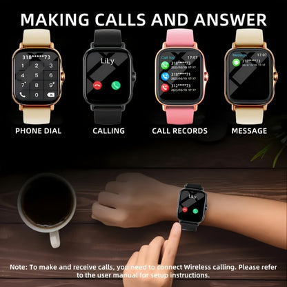 Smartwatch – Large Screen with HD Voice Calling, Unisex Bluetooth , Message Reminder, Multiple Sport Modes, Heart Rate Sleep Tracker…