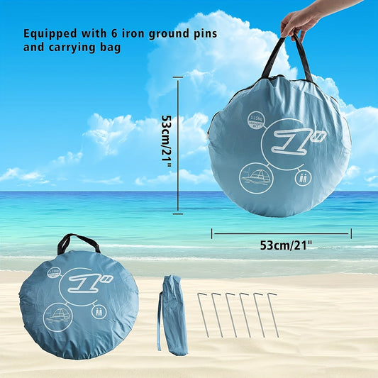 Beach Tent Pop Up Sun Shade 2-3 Person Anti-UV with Carry Bag