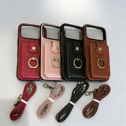 Phone Case RFID-Blocking Wallet with 2–3 Card Holder, Fold-Out Kickstand and Magnetic Charging for Select iPhones